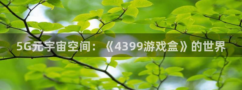 杏耀线路官网：5G元宇宙空间：《4399游戏盒》的世界