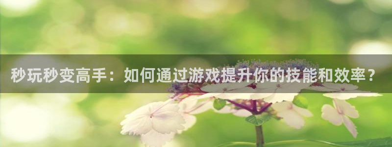 杏耀平台登录网址：秒玩秒变高手：如何通过游戏提升你的技能和效
