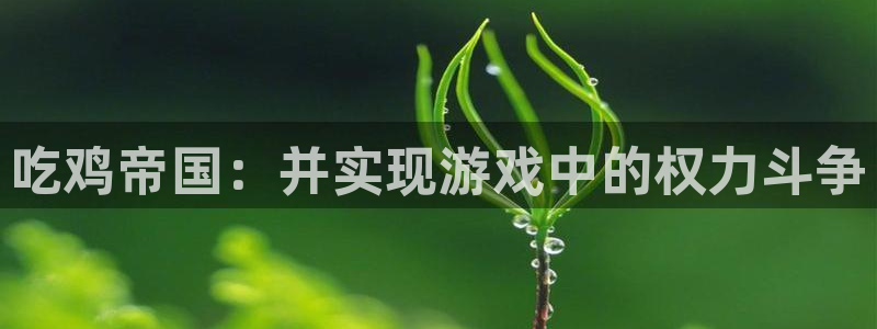 杏耀登录测试网址：吃鸡帝国：并实现游戏中的权力斗争